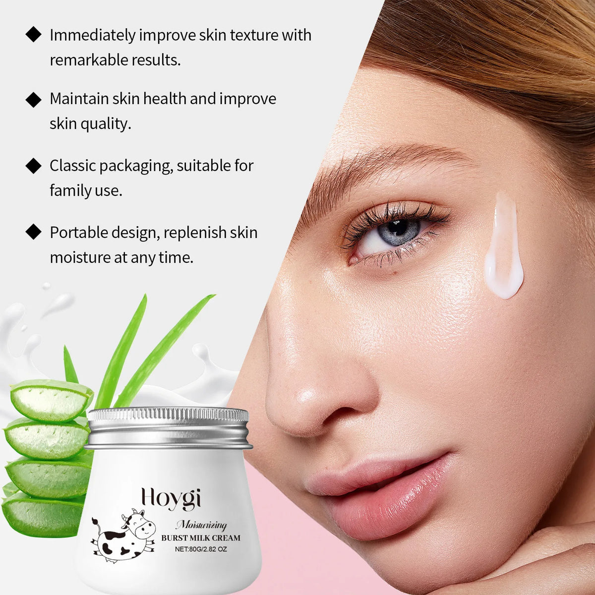 Hoygi Milk Face Cream – Brightening, Anti-Wrinkle, Pore Care