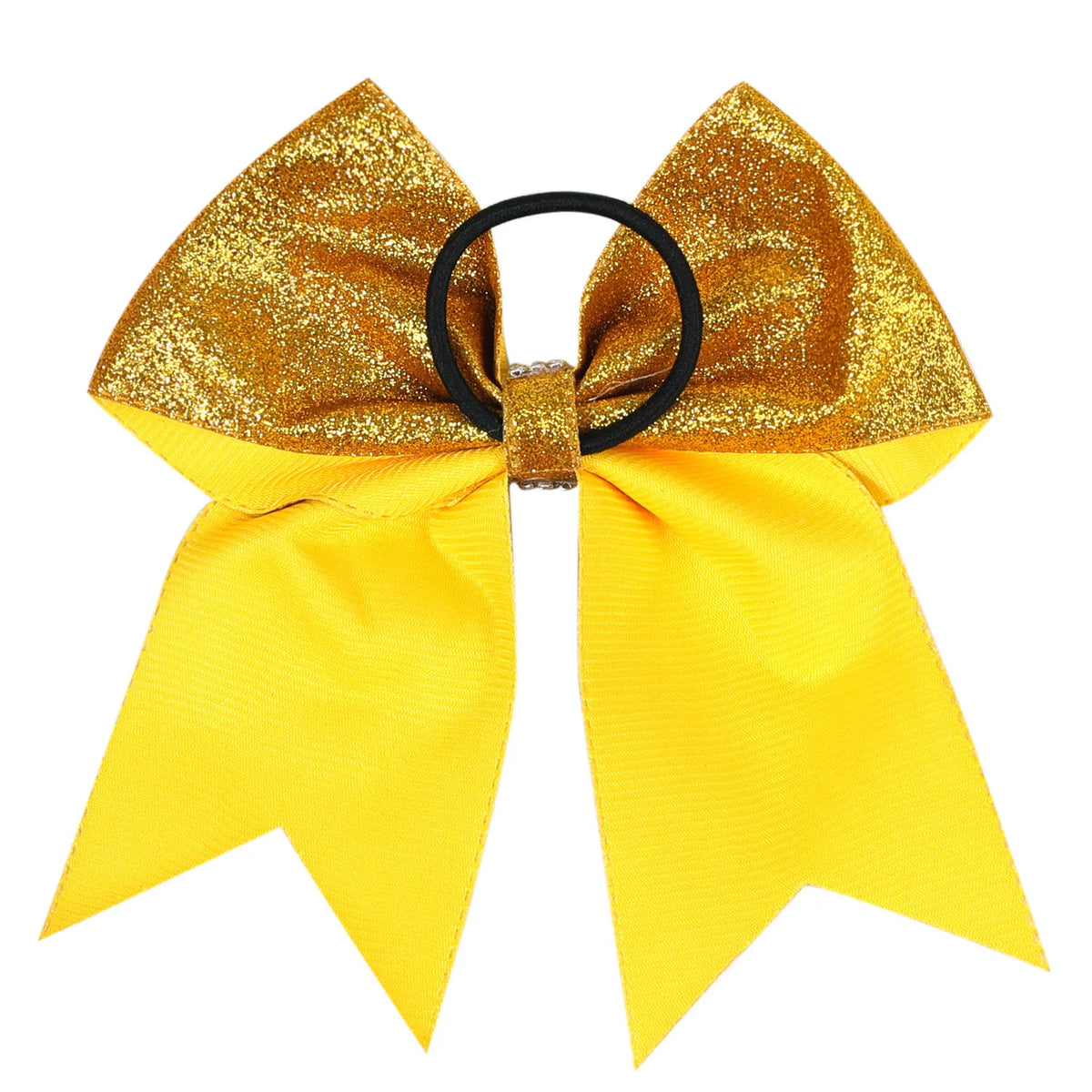 12-Pack Glitter Grosgrain Cheerleading Hair Bows for Girls