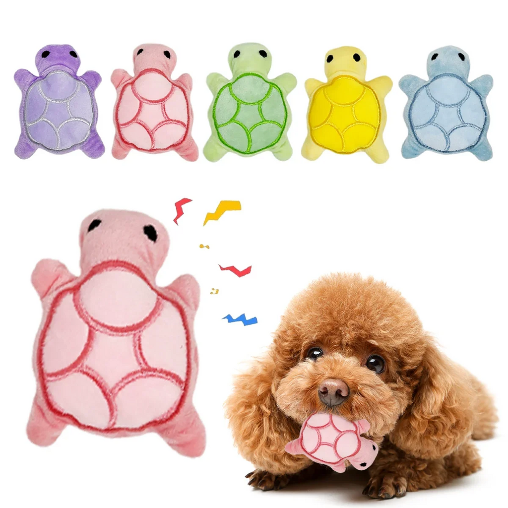 Mini Turtle Plush Dog Chew Toy – Durable & Bite-Resistant