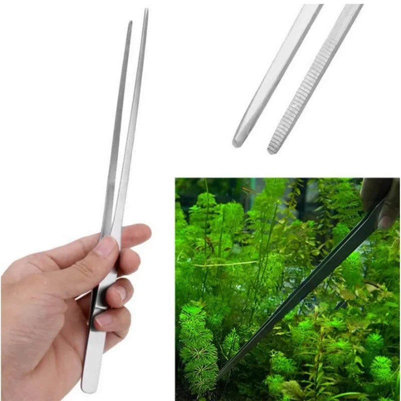 Stainless Steel Aquarium Tweezers – Plant & Tank Tool 27cm