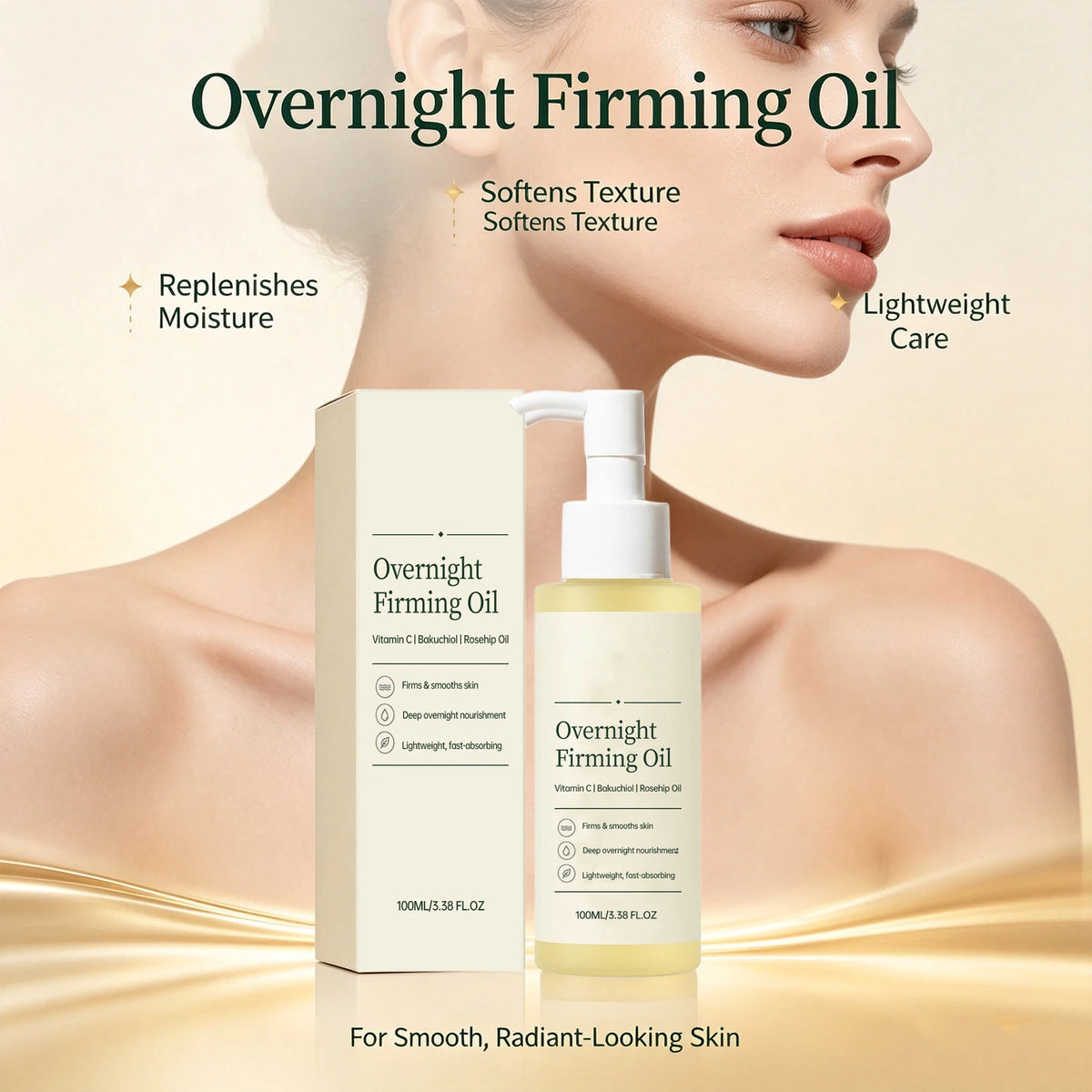 Firming Overnight Facial Oil – Hydrating Lifting Face Serum