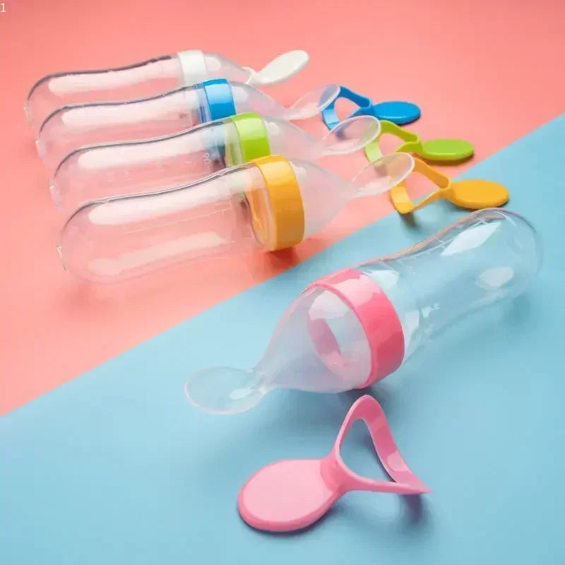 Baby Silicone Squeeze Spoon Feeder | BPA-Free Food Training Tool