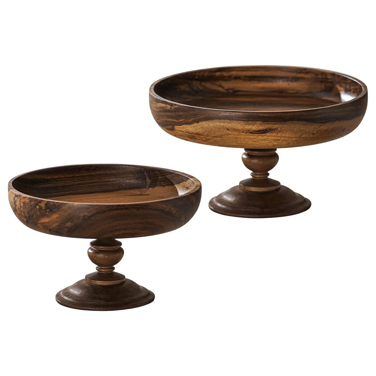 Wooden Fruit Bowl Decorative Tray – Food & Nut Organizer