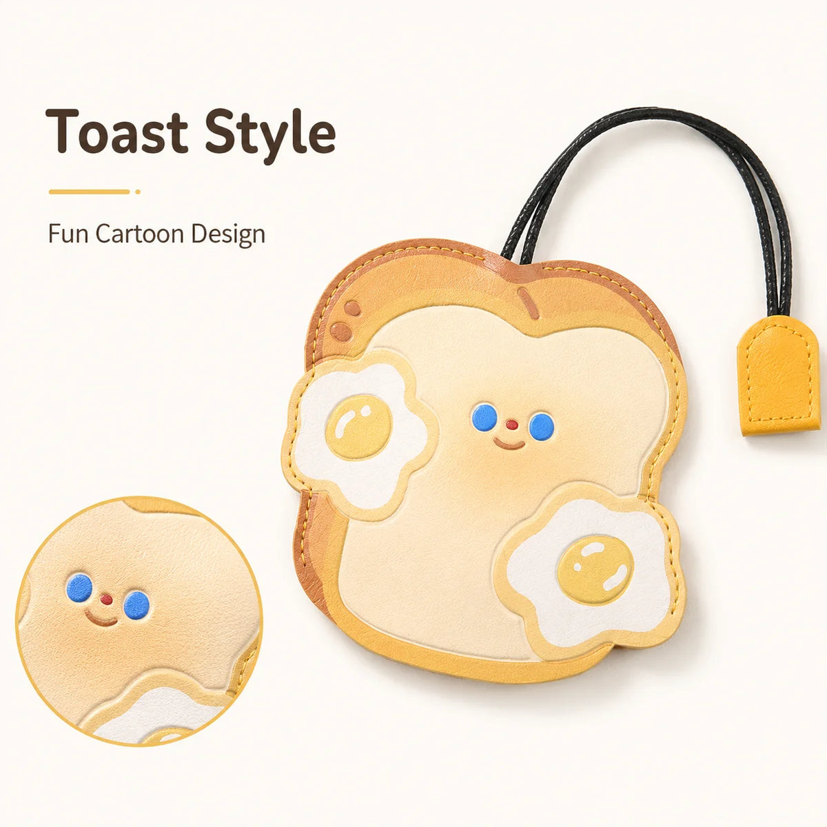 Cute Cartoon PU Leather Pull-Out Key Bag – Large Capacity