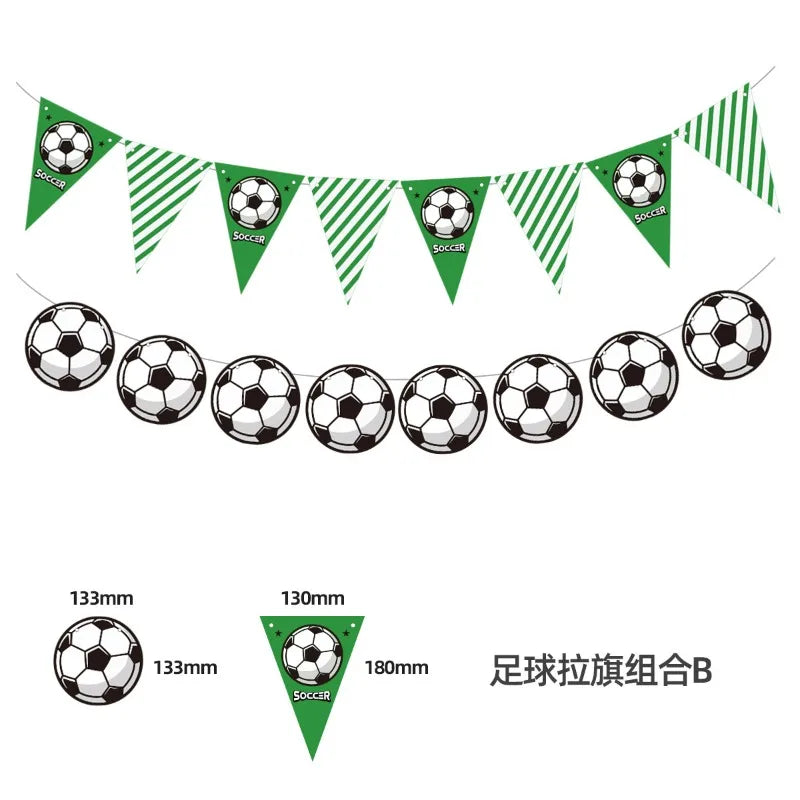 Soccer Birthday Banner Bunting Set | Football Party Decorations