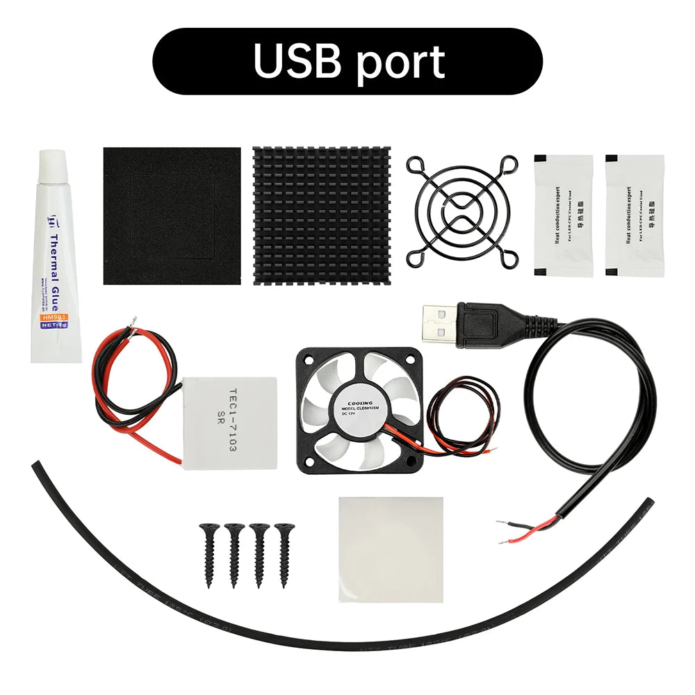 DC 5V TEC1-7103 Thermoelectric Cooling DIY Kit | Silent Fan