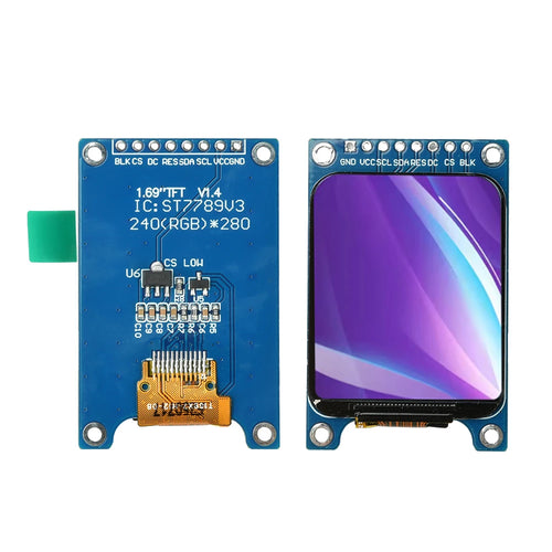 1.69" TFT LCD Display Module SPI 240×280 ST7789 Driver