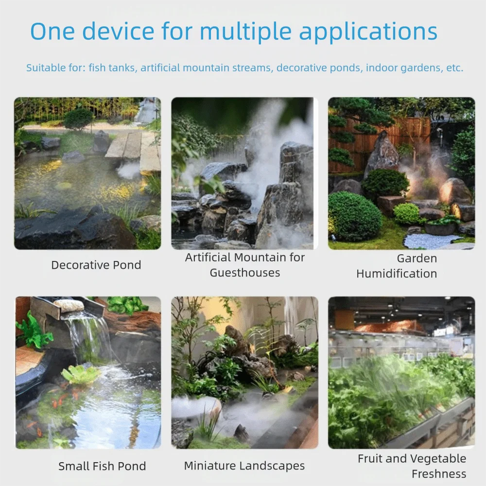 Colorful LED Ultrasonic Mist Maker 24V – Pond & Garden Fogger