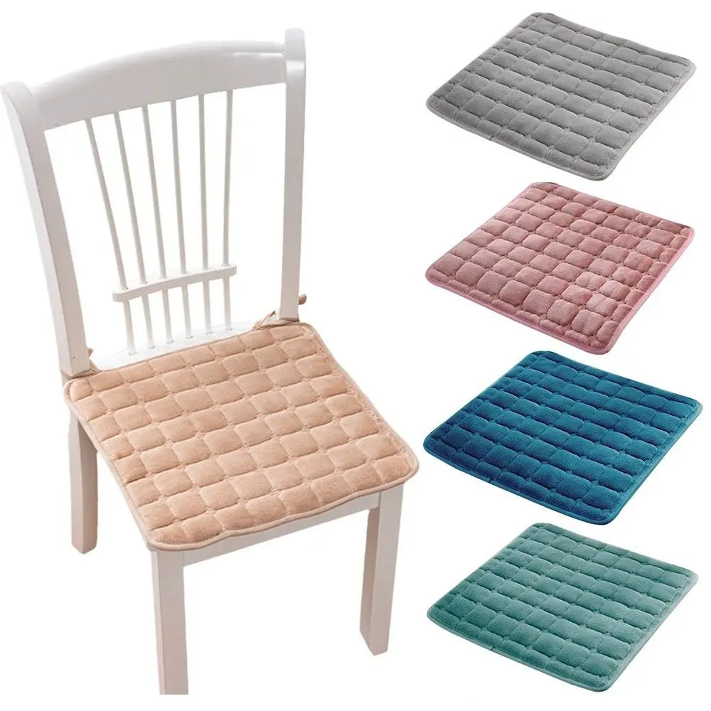 Soft Flannel Seat Cushion 45x45cm | Square Chair Pad