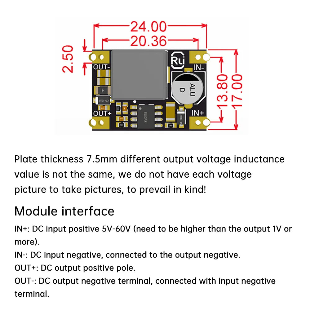 DC-DC Step-Down Voltage Regulator Module 5–60V | 3.3V 5V 12V