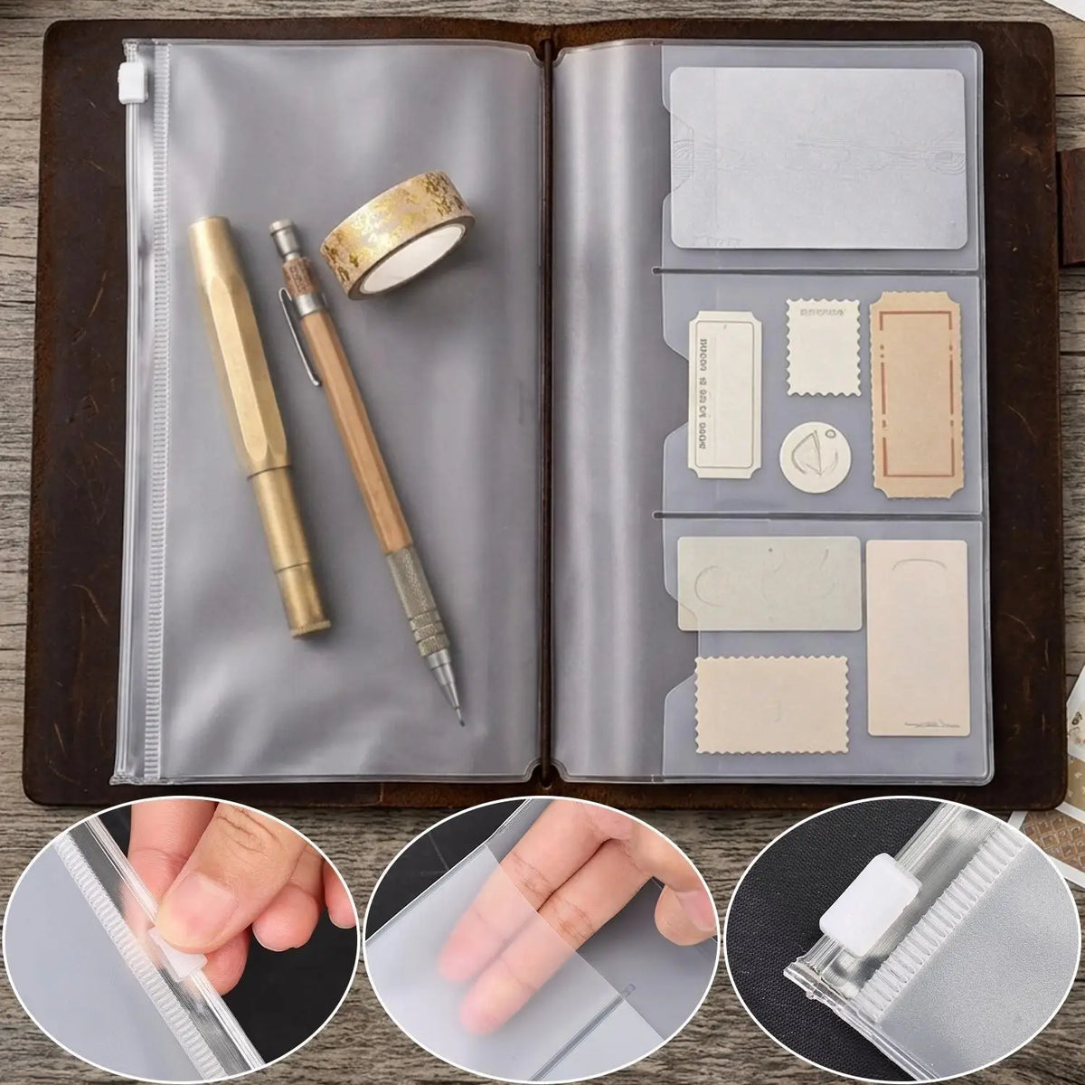 Transparent PVC Zipper Document Organizer Bag – 4 Sizes