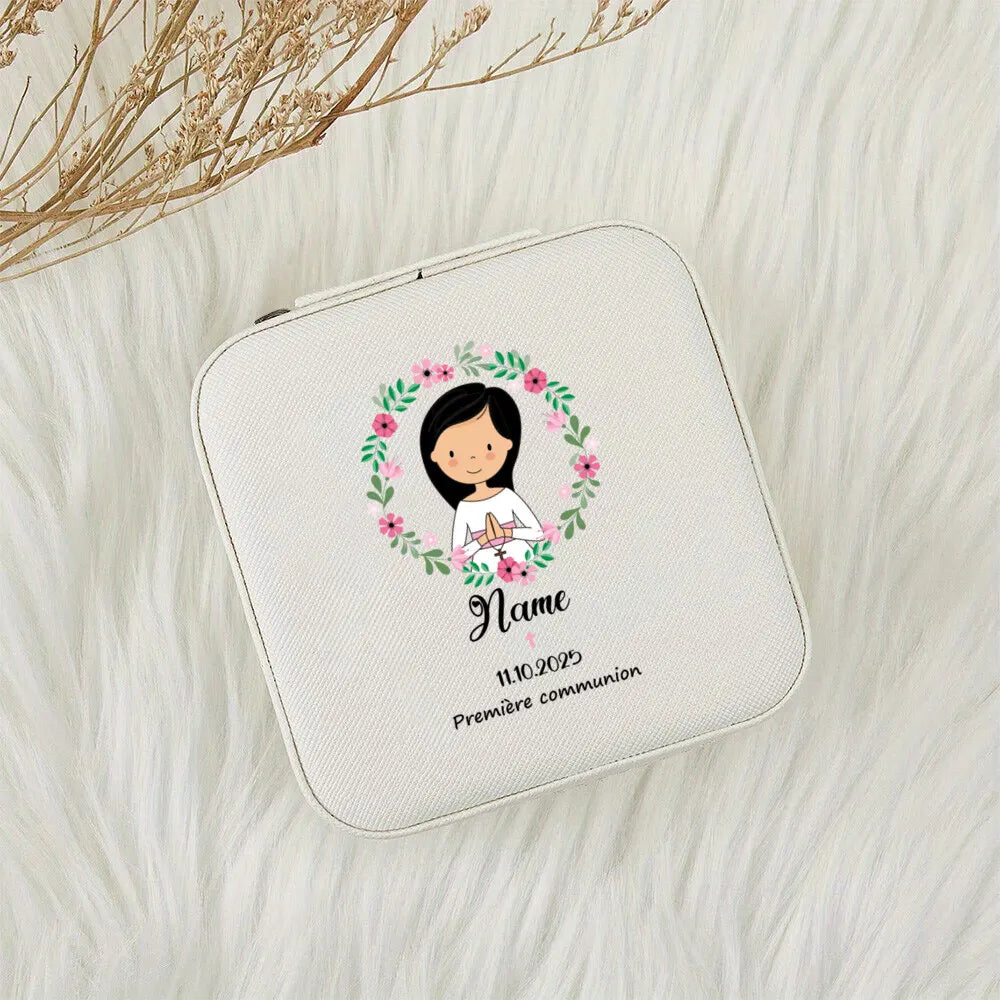 Personalized Jewelry Box Custom Name | Travel Jewellery Case