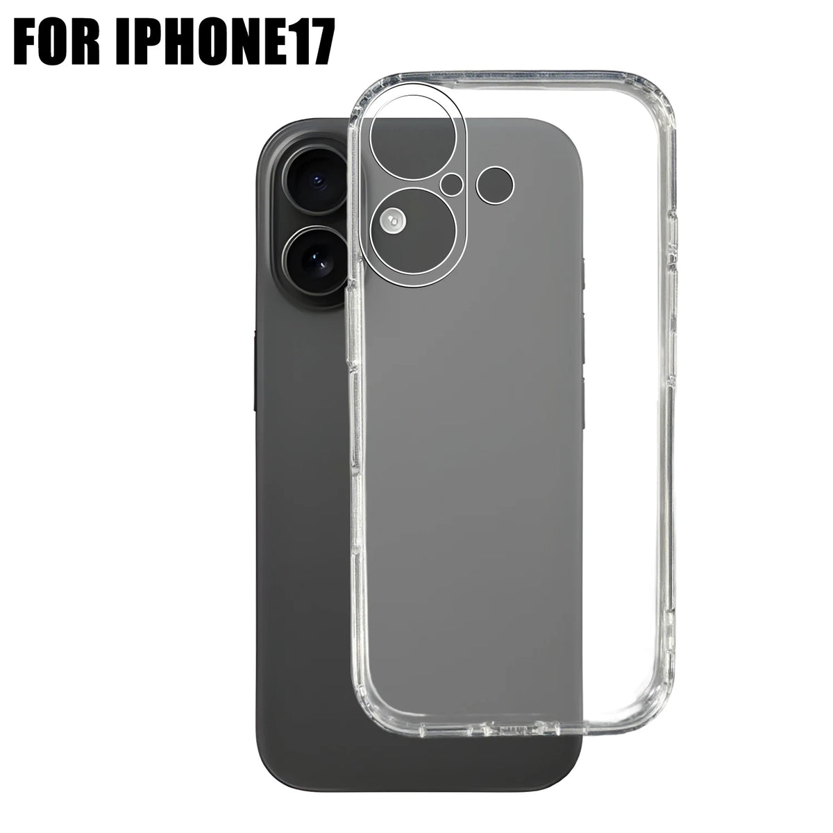 Transparent Shockproof TPU Case for iPhone 17 / Pro Max / Air