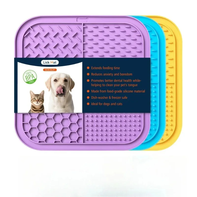 Silicone Lick Mat for Dogs & Cats – Slow Feeder Suction Cup