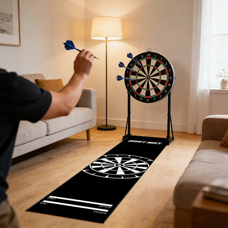 Dart Game Floor Mat – Non-Slip Throw Line Rug | Game Room