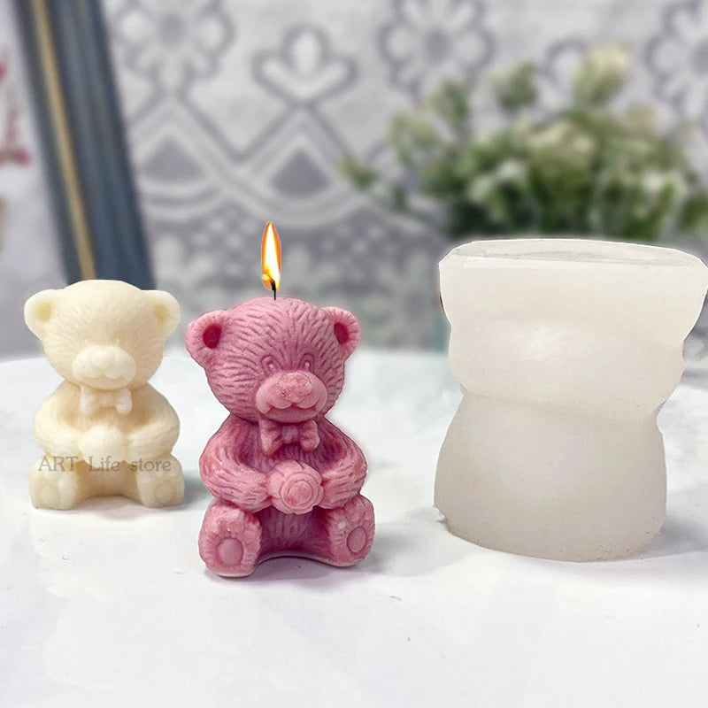 Bear Hug Ball 3D Silicone Mold – Candle Soap Resin DIY Craft