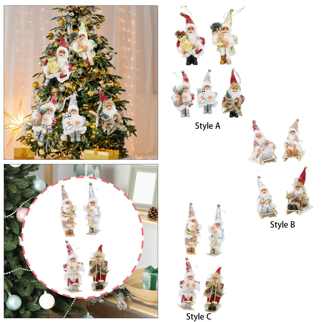 Santa Claus Hanging Pendants – Christmas Tree Ornaments Set