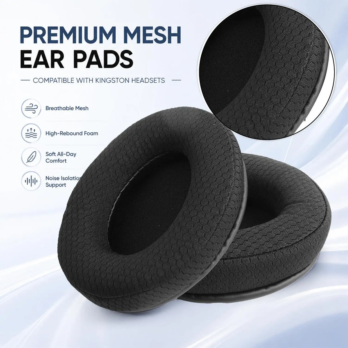 Foam Replacement Ear Pads for Kingston Headphones – 2 Pack