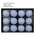 12-Piece Luxury Christmas Ball Ornaments – Pastel Gold Foil Set