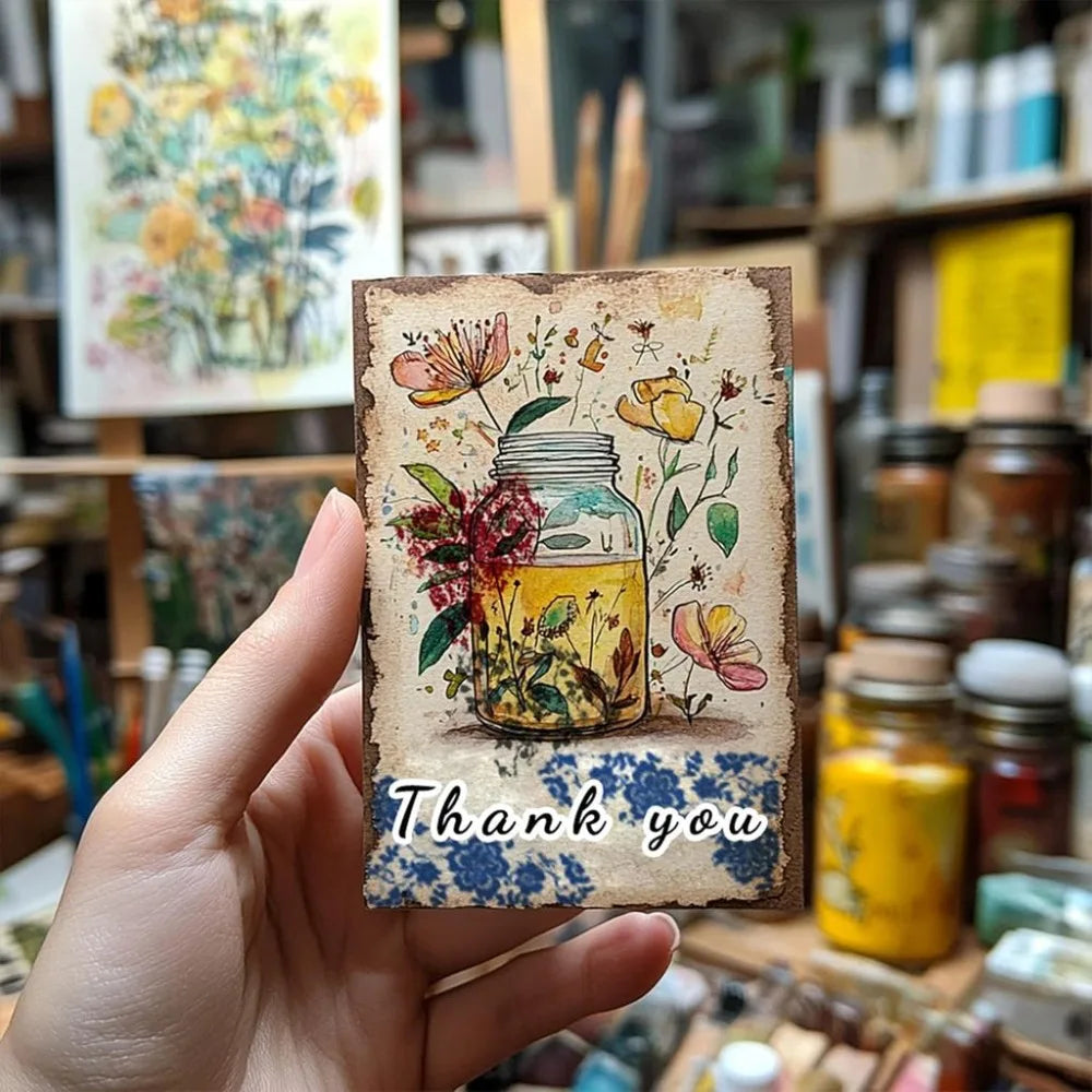 Vintage Texture Clear Stamp Set – 12pc Retro Scrapbooking