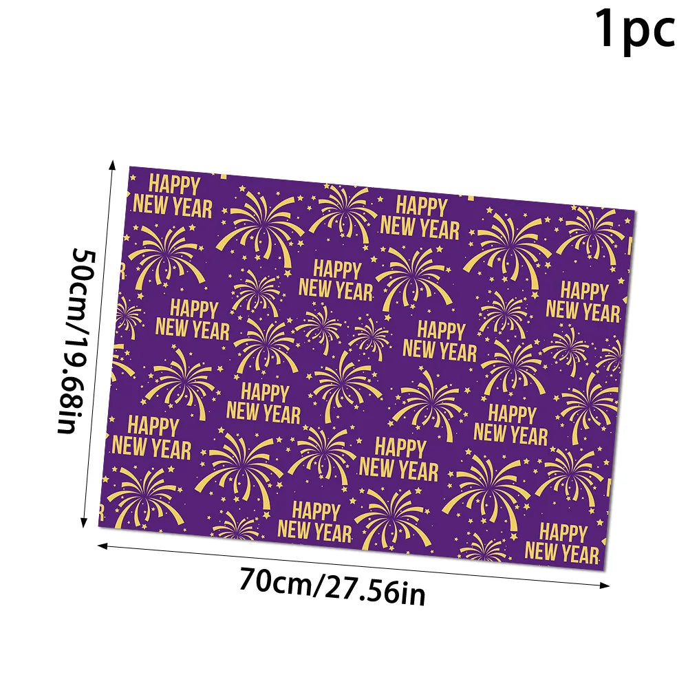 Christmas Kraft Gift Wrapping Paper – Black & Gold 50x70cm
