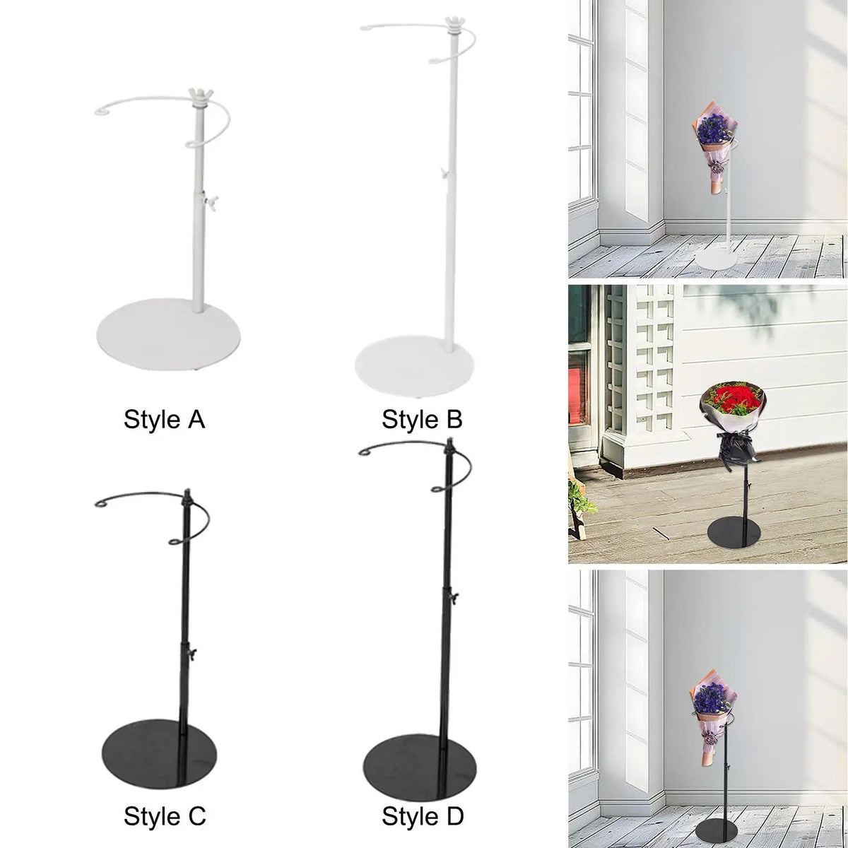 Iron Bouquet Display Stand – Adjustable Flower Holder
