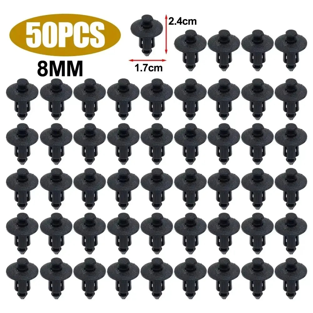 U-Type Bumper Splash Shield Clips 6/7/8mm – 50/100 PCS