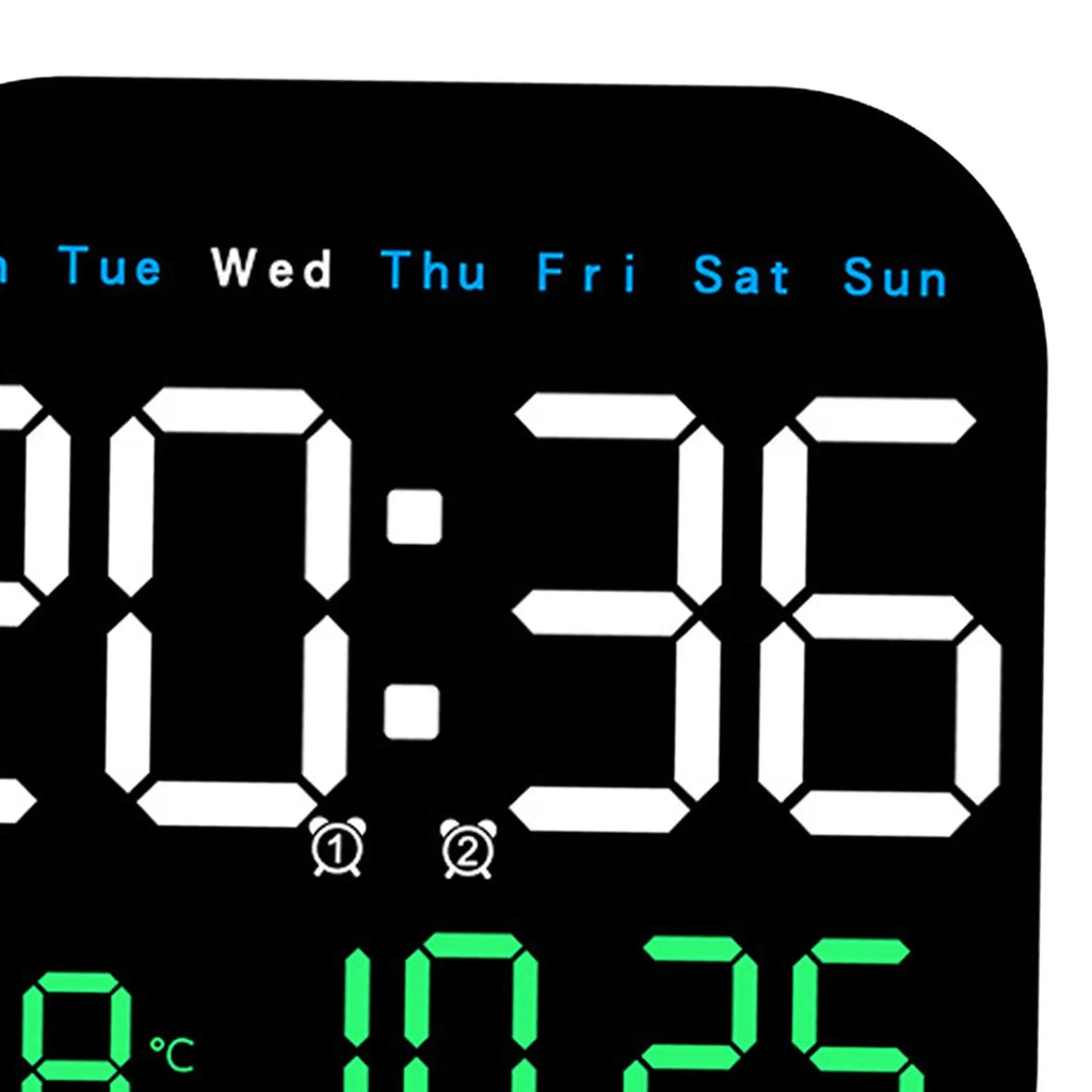 LED Digital Alarm Clock – Calendar, Temperature & Remote