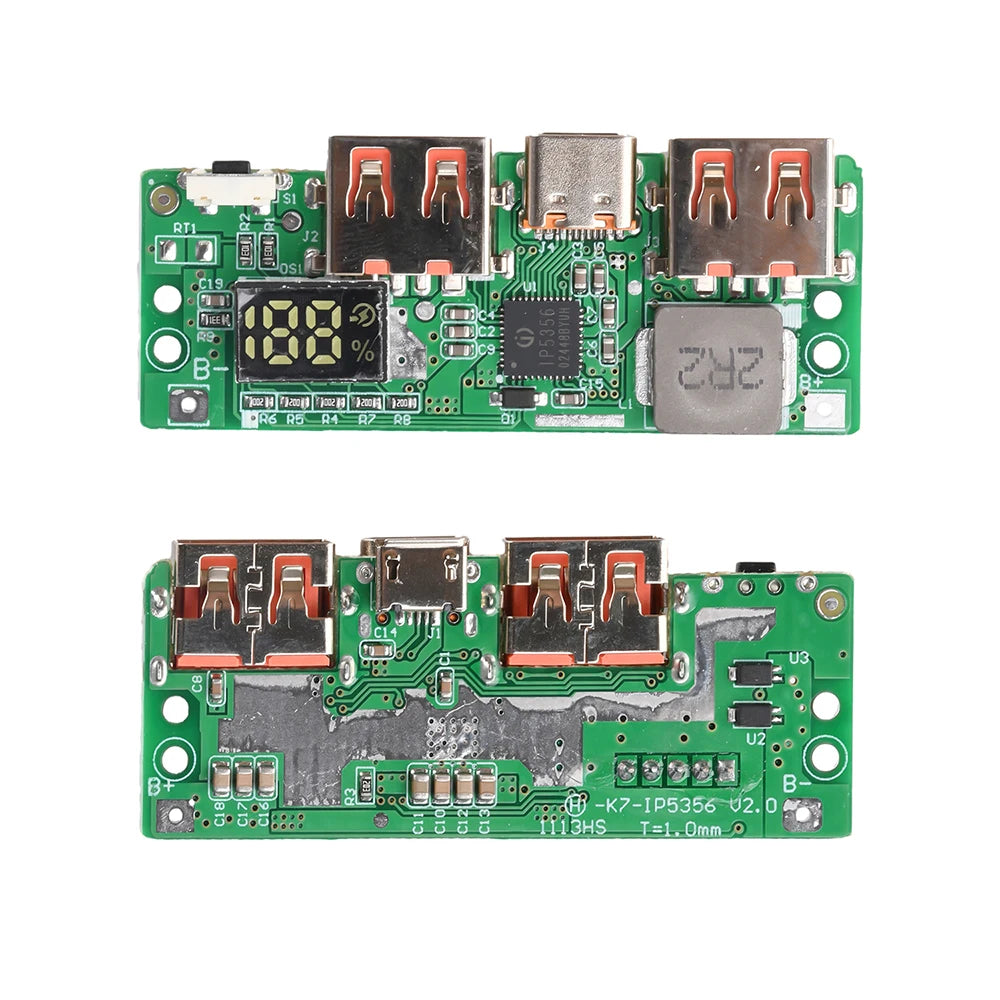 IP5356 Fast Charging Module 5V 3A USB-C QC3.0 PD3.0