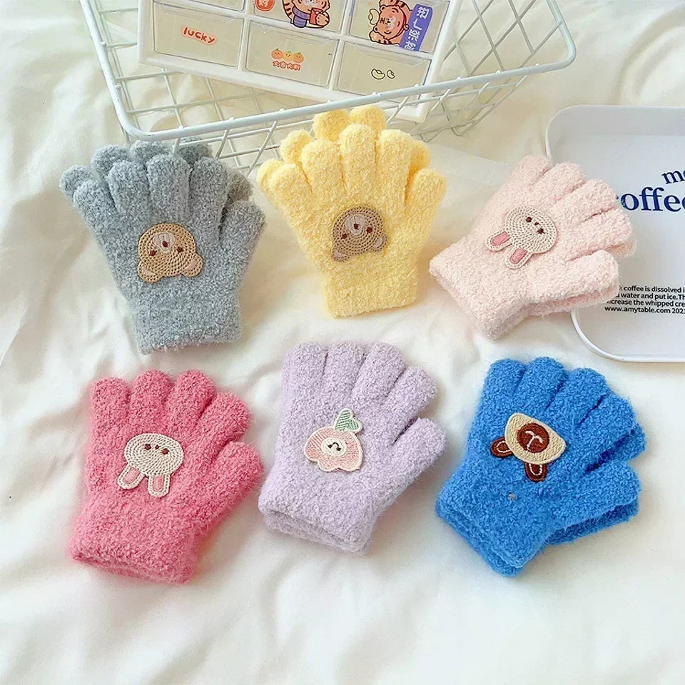 Kids Fleece-Lined Winter Gloves – Toddler Boys & Girls