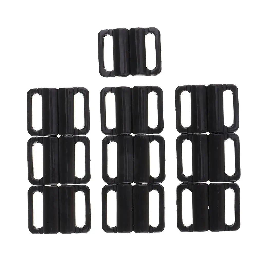 Plastic Bra Clip Hooks 25mm – Bikini Snap Fasteners 10 Pairs