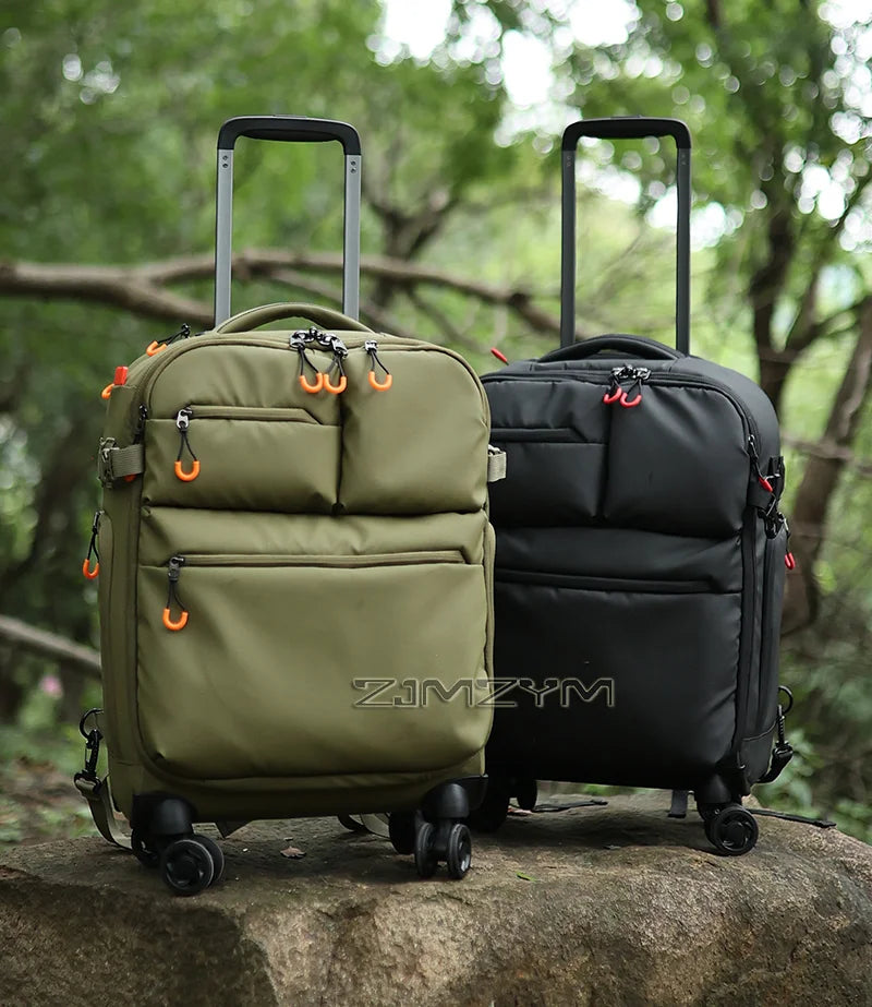 18-Inch Waterproof DSLR Camera Trolley Bag with Wheels 38L