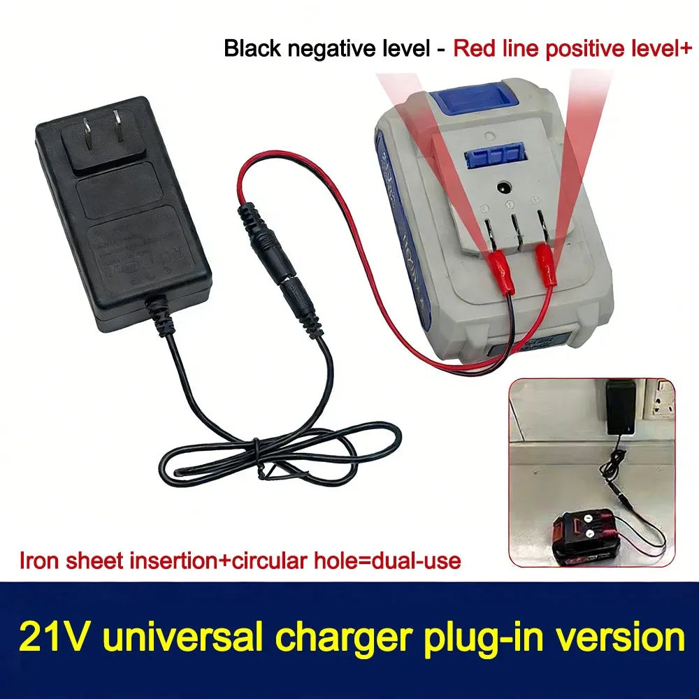 18V/21V/24V Dual-Head Lithium Battery Charger | Universal