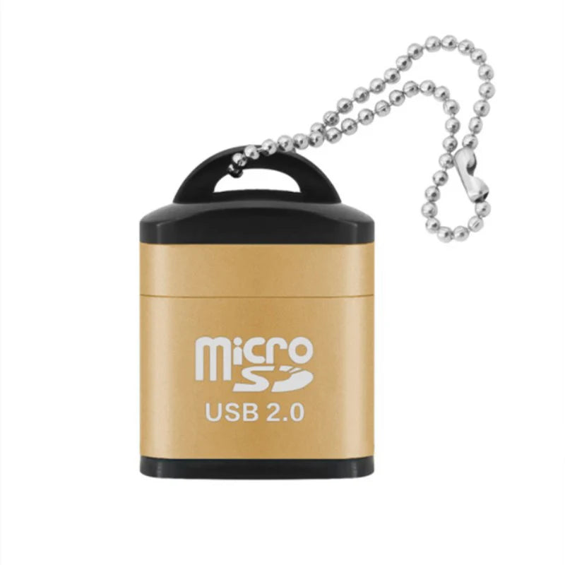 Mini USB Micro SD TF Card Reader with Anti-Lost Chain | USB 2.0