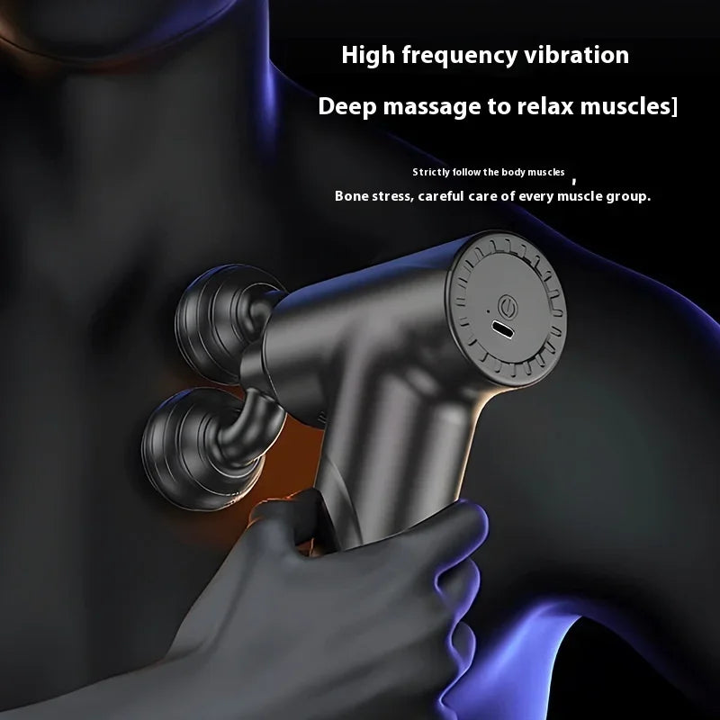 Mini Dual Head Fascia Gun – 3-Speed Portable Massager