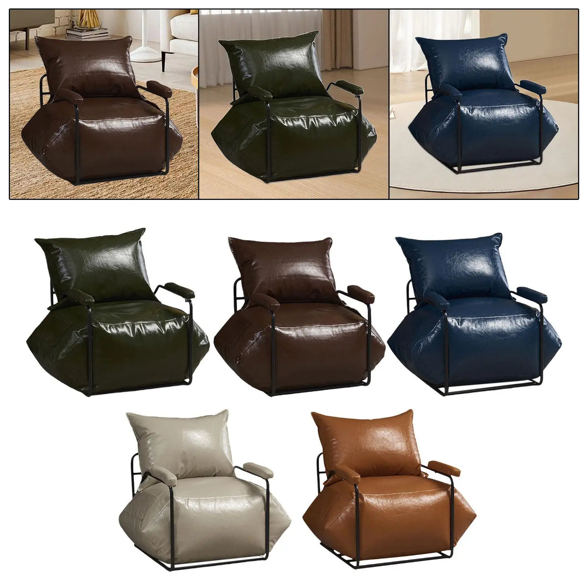 Kesoto Single Sofa Chair with Side Pocket & Removable Base