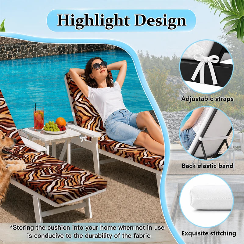 30D Foam Striped Lounge Chair Cushion – Indoor & Outdoor