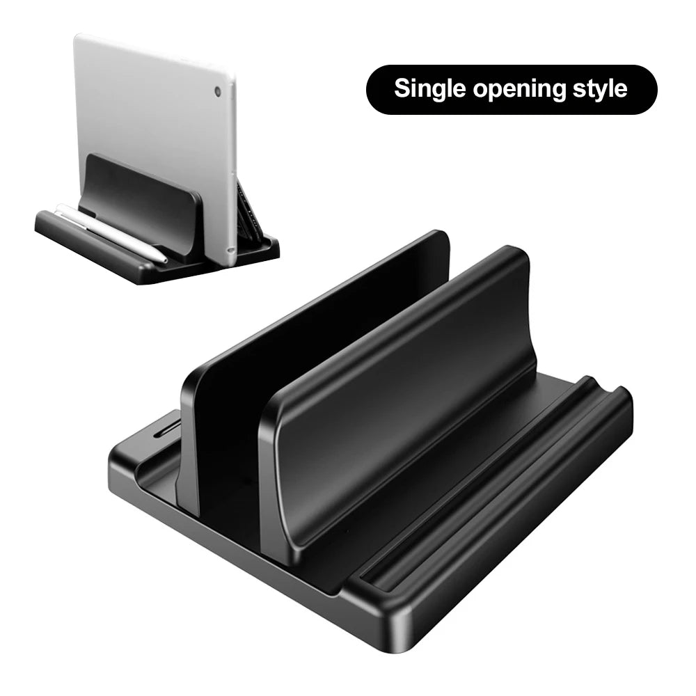 Vertical Laptop Stand Adjustable ABS – Space-Saving Desk Organizer
