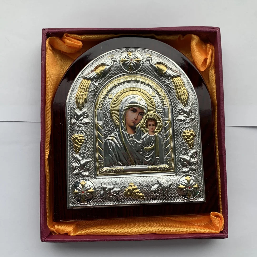 Virgin Mary Icon Aluminum Sheet – Catholic Orthodox Religious Decor