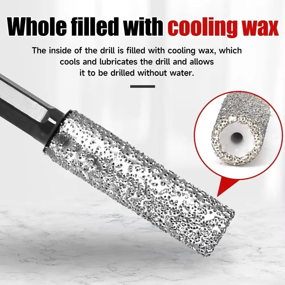 Diamond Drill Bits 6–12mm Hex Shank – Ceramic & Tile Hole Saw