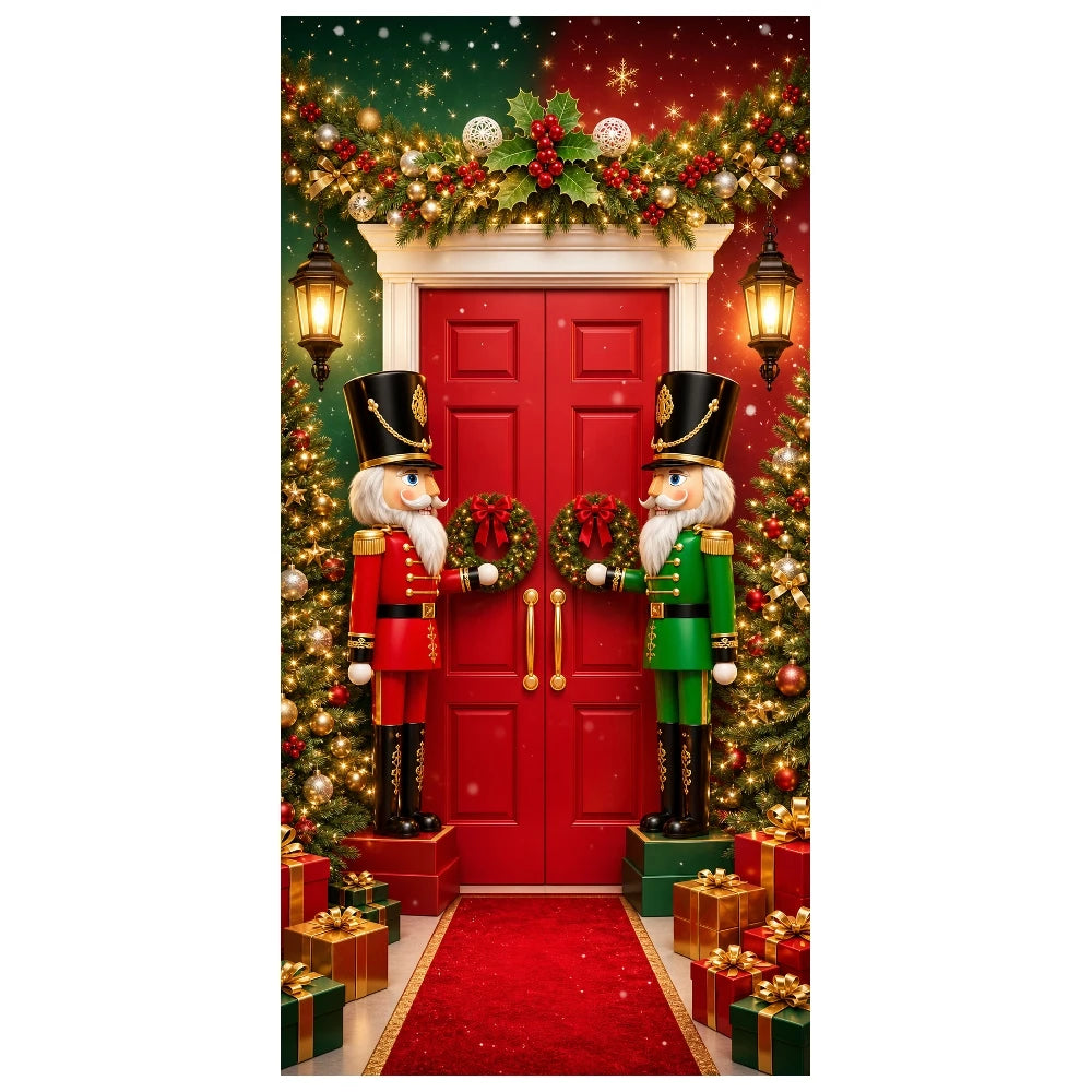 Christmas Photo Backdrop Banner – Red & Green Holiday Party