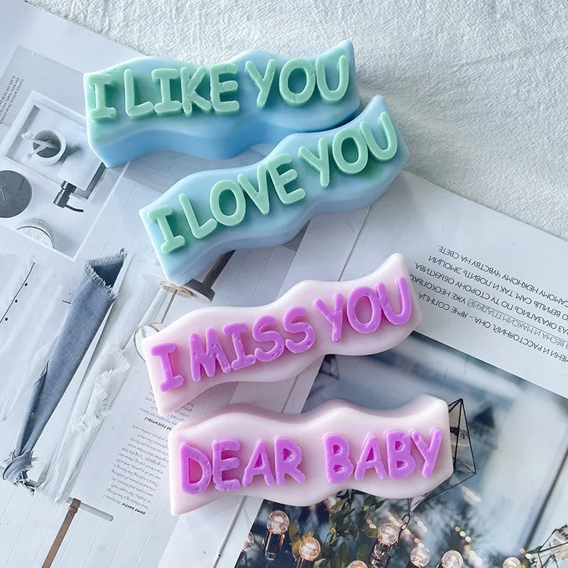 "I Love You" 3D Silicone Mold – Candle, Soap & Resin DIY