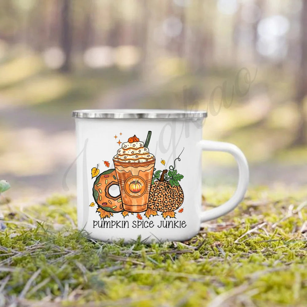 Fall for Jesus Enamel Mug | Thanksgiving & Camping Coffee Cup