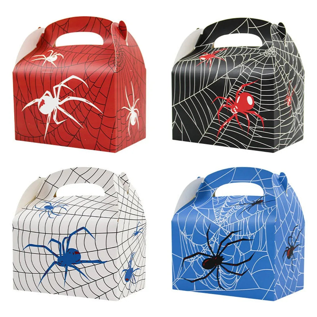 Halloween Spider Gift Boxes with Handle – 50pcs Pack