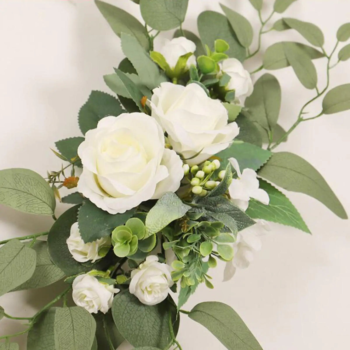 2-Piece Silk Wedding Arch Floral Swag Set | Ceremony Decor