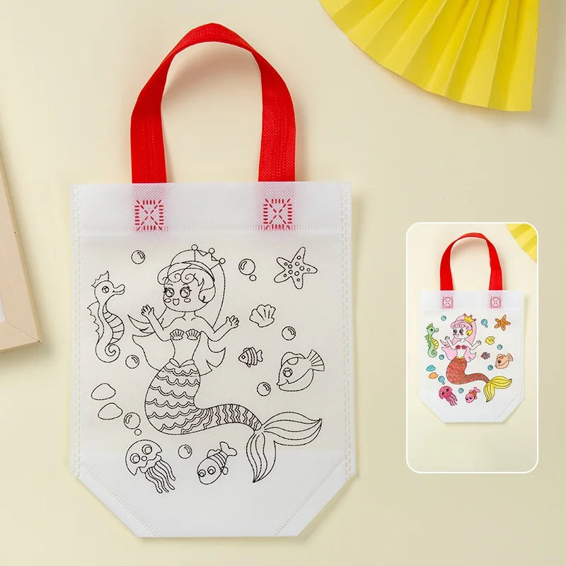 DIY Coloring Canvas Gift Bags for Kids – 15 Fun Patterns