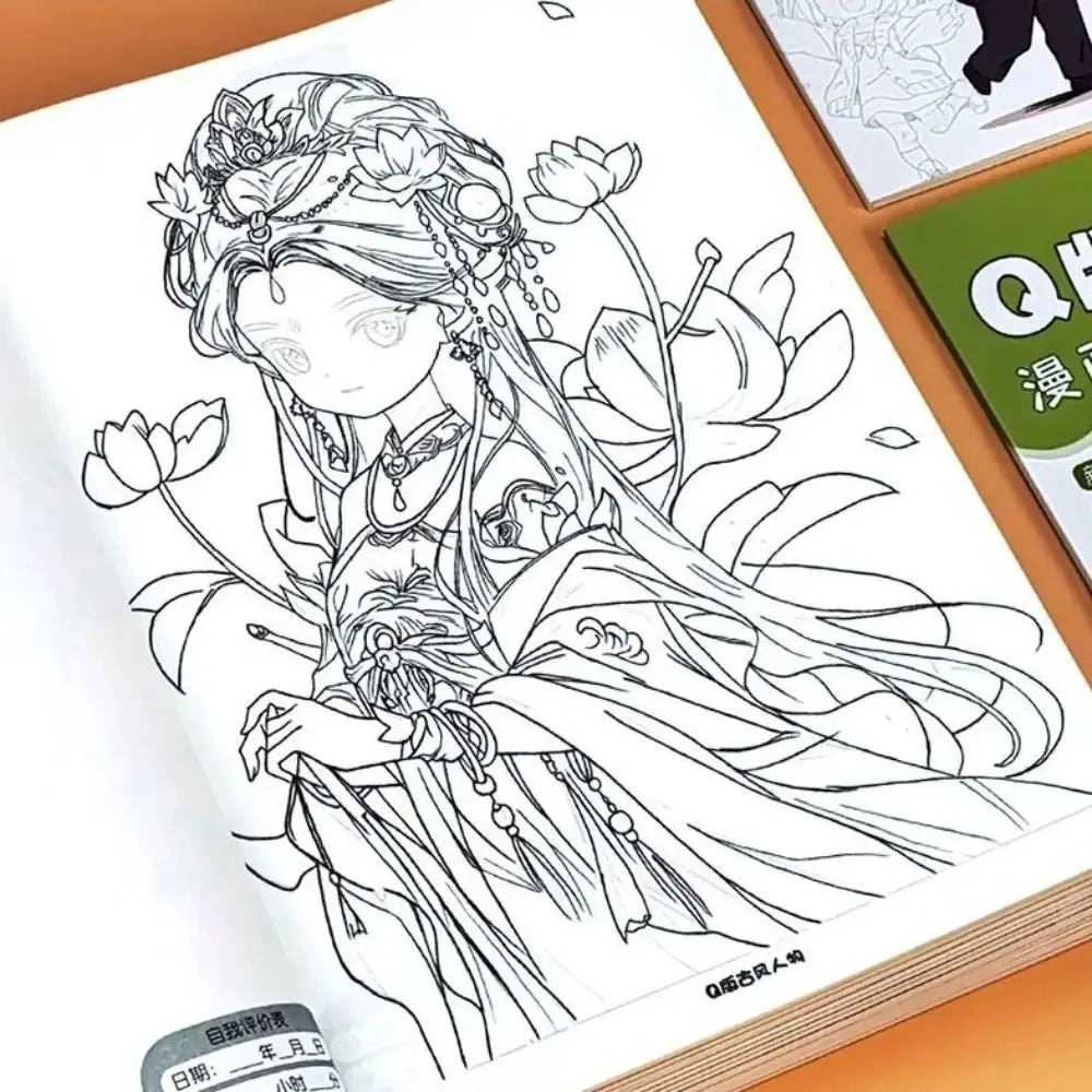 Anime Drawing Tracing Copy Book – Cartoon Character Sketch