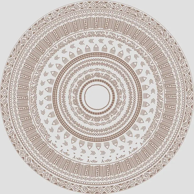 Vintage Nordic Round Mandala Rug – Bedroom & Living Room