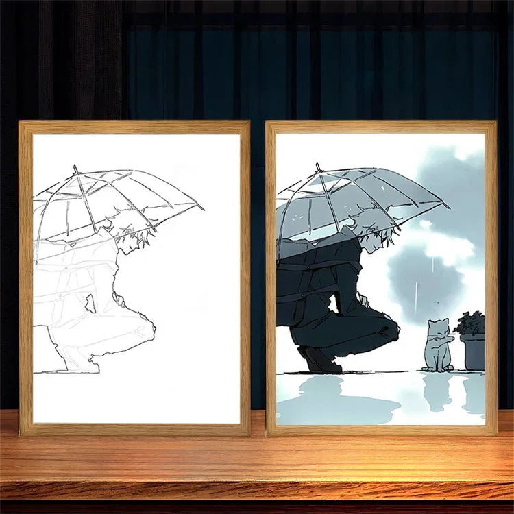 Satoru Gojo LED Light Frame – Jujutsu Kaisen Anime Decor