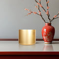 Golden Metal Chinese Flower Pot – Lunar New Year Vase Decor